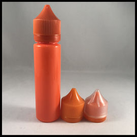 Porcellana Piccole bottiglie di plastica arancio del contagoccia, bottiglia su ordinazione del gocciolamento dell'unicorno del giro 60ml fornitore