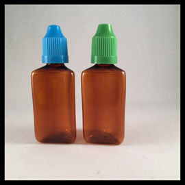 Porcellana 30ml bottiglie liquide di plastica ambrate dell'ANIMALE DOMESTICO E, bottiglie del liquido del vapore di forma del triangolo fornitore