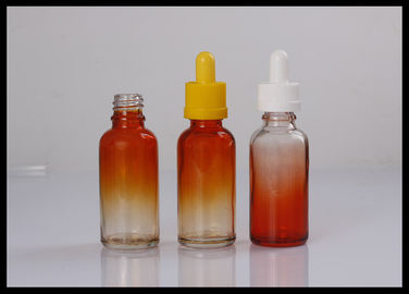 Porcellana Bottiglia di vetro del contagoccia di pendenza dell'olio liquido arancio della bottiglia di vetro 30ml E fornitore