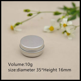 Porcellana barattolo cosmetico 35*16mm del contenitore del metallo rotondo di alluminio della latta 10g fornitore
