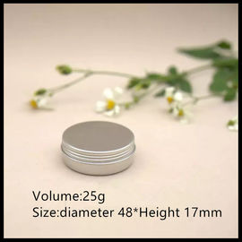 Porcellana latte di alluminio su ordinazione del piccolo contenitore rotondo dell'argento del barattolo della crema 25g fornitore