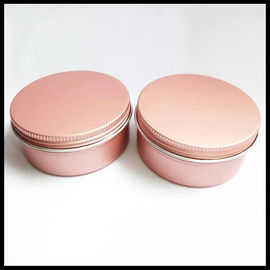 Porcellana La polvere di alluminio cosmetica rosa della crema della lozione delle latte del metallo del barattolo 100g può con il coperchio della vite fornitore