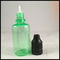 la plastica di verde 30ml imbottiglia le bottiglie dell'olio del succo delle bottiglie del contagoccia dell'ANIMALE DOMESTICO con il cappuccio innocuo per i bambini del compressore fornitore