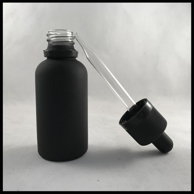il contagoccia di vetro di Matt del nero 30ml imbottiglia la bottiglia di vetro essenziale del contagoccia di Oild