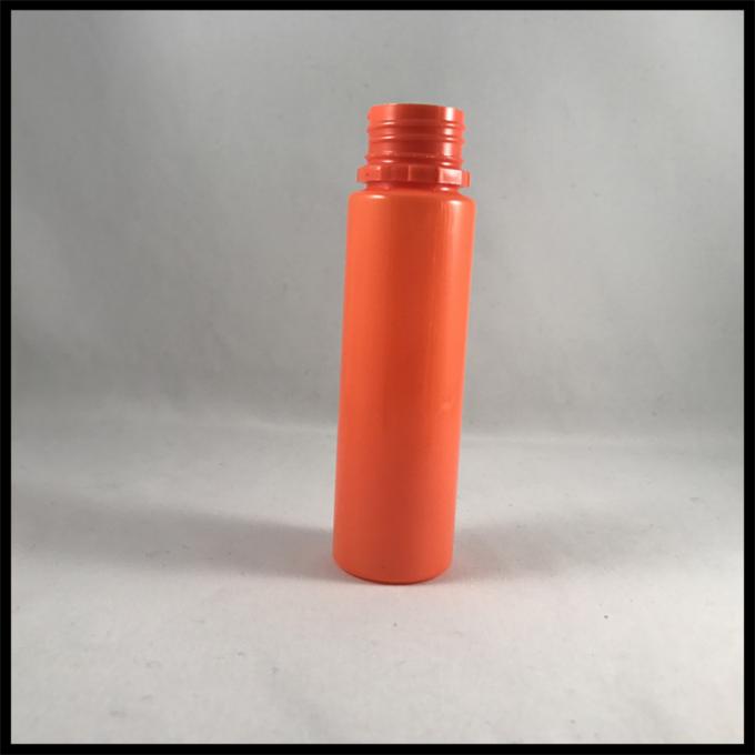 Piccole bottiglie di plastica arancio del contagoccia, bottiglia su ordinazione del gocciolamento dell'unicorno del giro 60ml