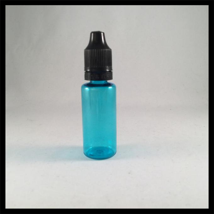 Le bottiglie blu del contagoccia dell'ANIMALE DOMESTICO della plastica 20ml con il compressore innocuo per i bambini ricoprono non tossico