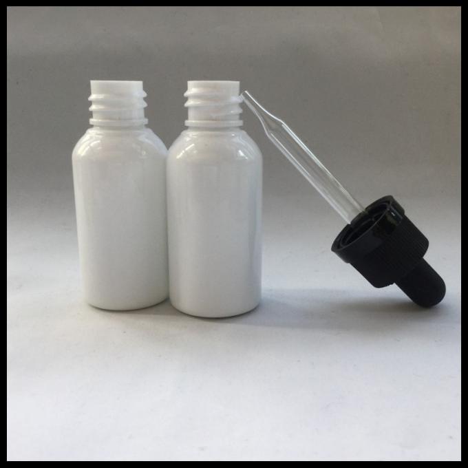 Stampa di plastica dell'etichetta delle bottiglie 30ml della pipetta dell'ANIMALE DOMESTICO bianco con il cappuccio innocuo per i bambini