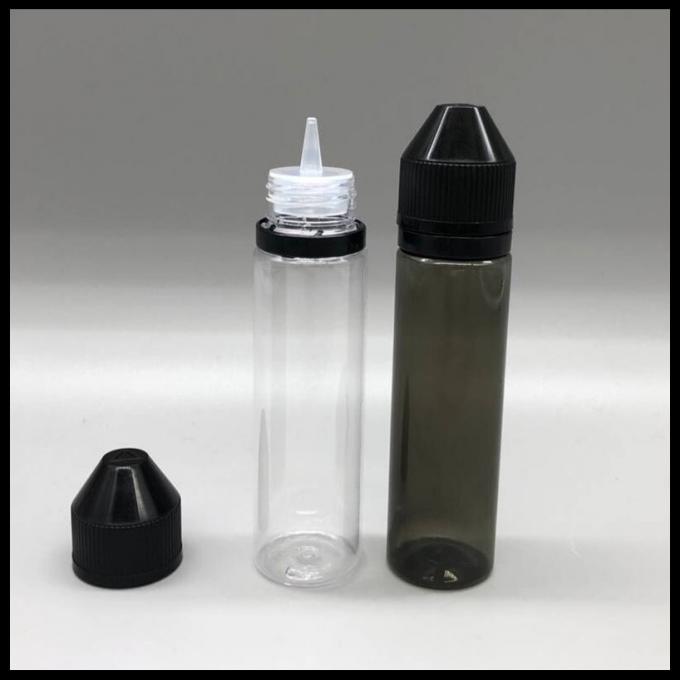 Bottiglie di riempimento liquide dell'unicorno di E, bottiglia trasparente nera del contagoccia 60ml