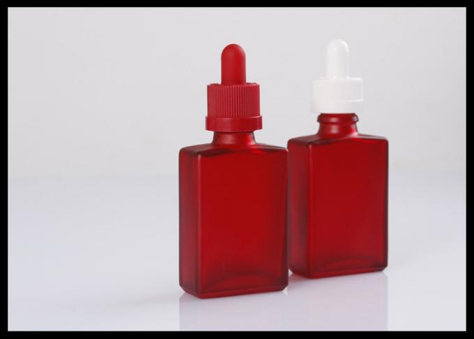 Il contagoccia liquido di vetro rosso della bottiglia E del quadrato 30ml imbottiglia la bottiglia di olio essenziale