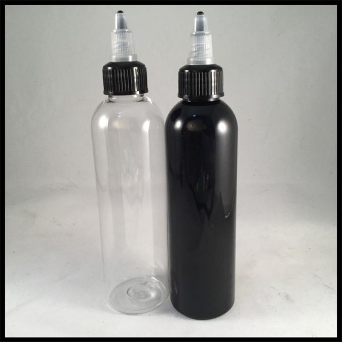 Forma di plastica della penna della bottiglia del cappuccio di torsione dell'ANIMALE DOMESTICO nero con i cappucci innocui per i bambini sanità e sicurezza