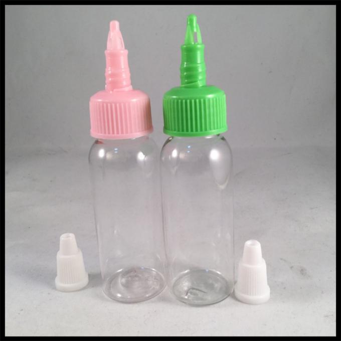 Alta bottiglia di plastica del contagoccia di livello 60ml, bottiglia di plastica 30ml con il cappuccio di torsione
