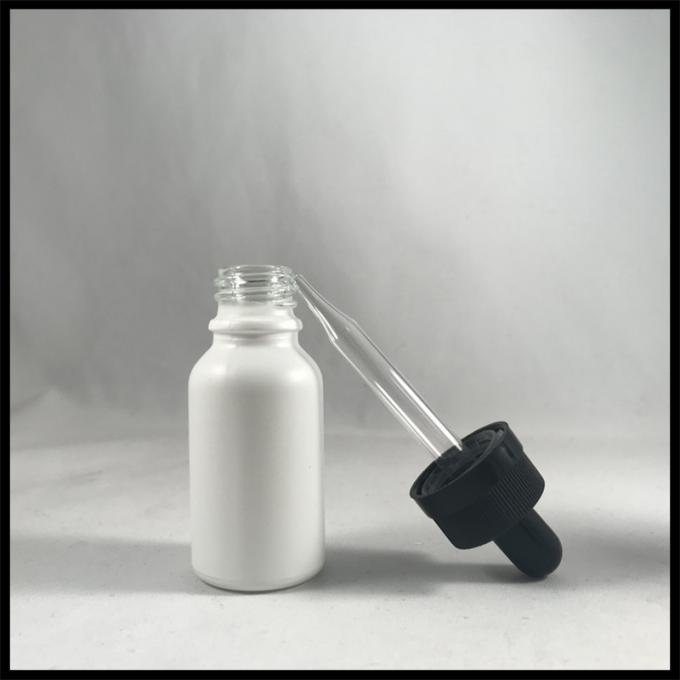 Capacità liquida vuota glassata del contenitore 15ml dell'olio della bottiglia di vetro bianca E del contagoccia