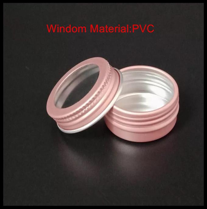Imballaggio cosmetico della scatola rosa opaca del chiodo della latta di alluminio/barattolo di Windowed