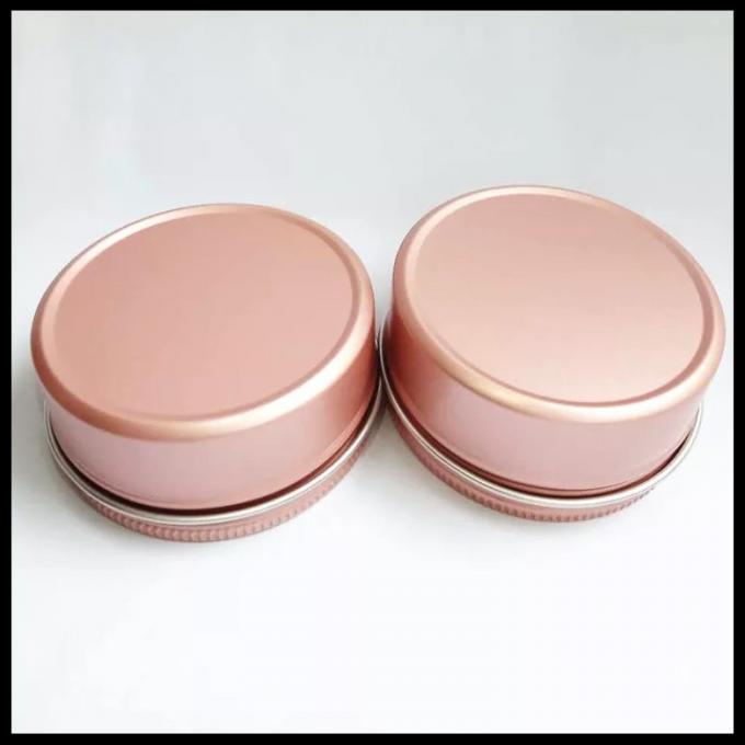 La polvere di alluminio cosmetica rosa della crema della lozione delle latte del metallo del barattolo 100g può con il coperchio della vite