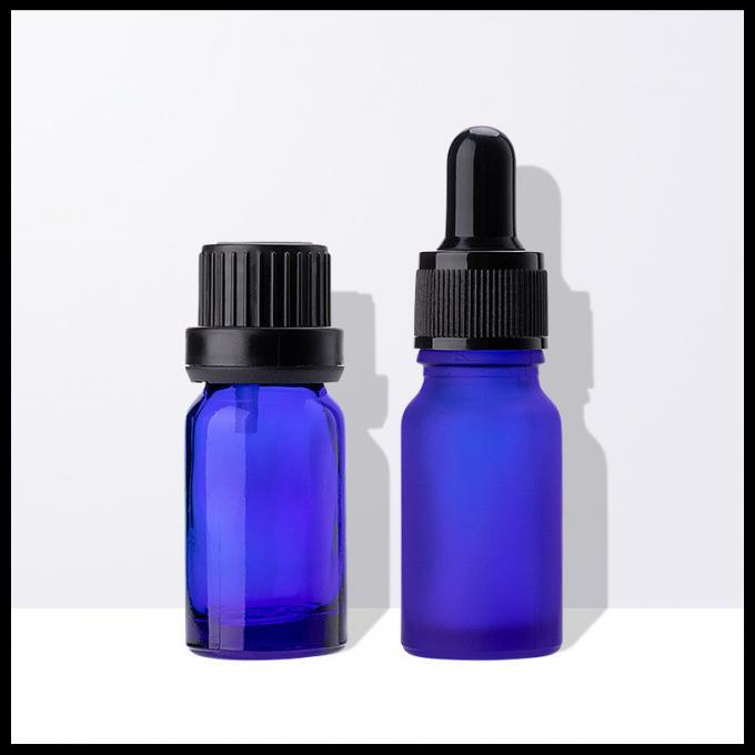 Berretto nero 10ml inalterabile del contagoccia delle bottiglie di vetro dell'olio essenziale del blu di cobalto