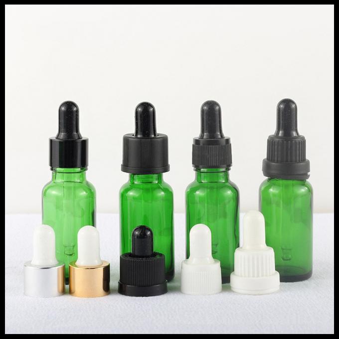 Approvazione cosmetica verde del contenitore 30ml TUV del contagoccia delle bottiglie di vetro dell'olio essenziale