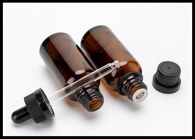 Bottiglie di vetro ambrate del contagoccia 10ml, forma rotonda del contenitore cosmetico del profumo