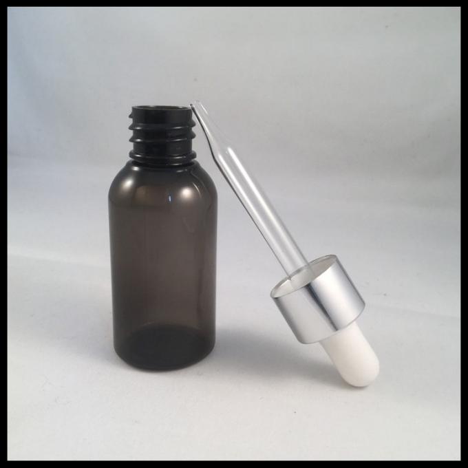 Bottiglie vuote nere del contagoccia di occhio, bottiglie durevoli del contagoccia con la pipetta
